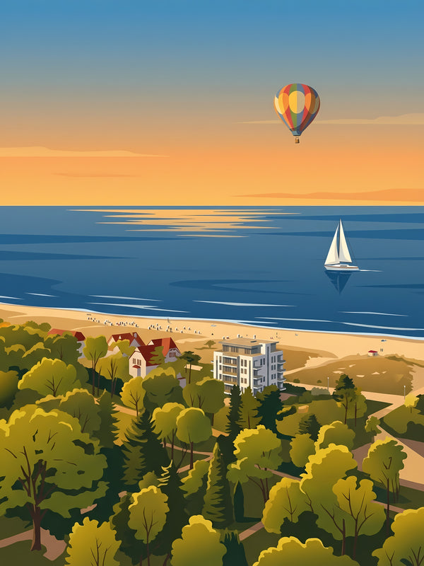 Ostsee — Schweben über Küste