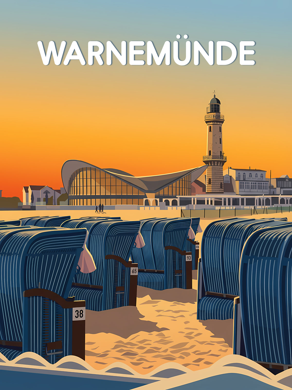 Abend über Warnemünde