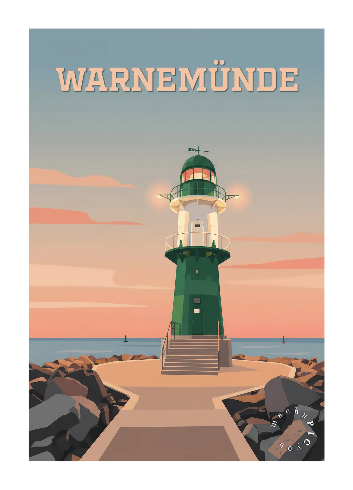 Warnemünde — Leuchtfeuer der Ruhe (Karte)