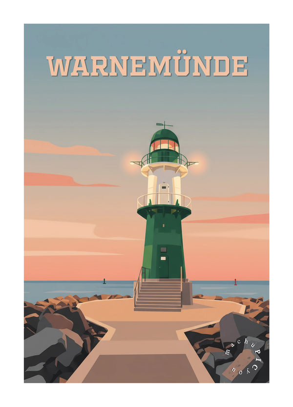 Warnemünde — Leuchtfeuer der Ruhe (Karte)