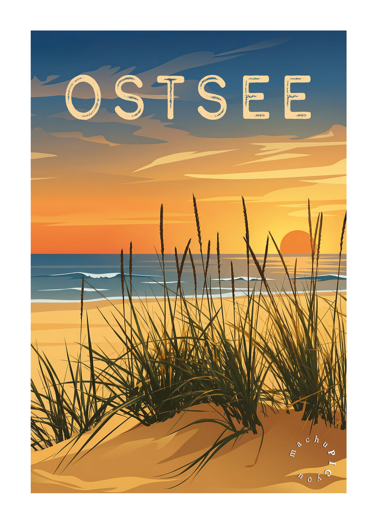 Ostsee — Goldene Dünenruhe (Karte)