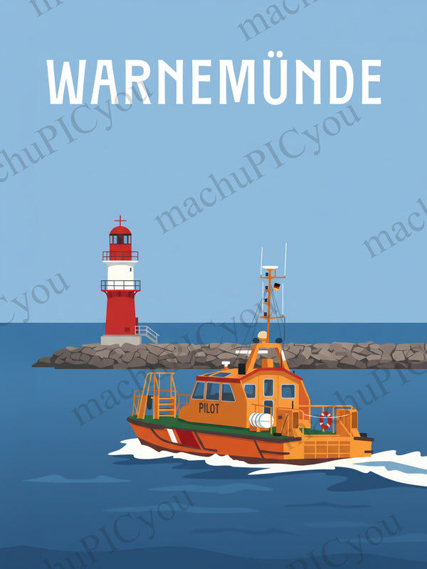 Warnemünde — Küstenwache auf Kurs