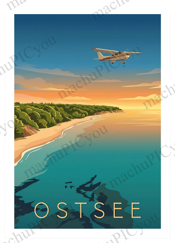Ostsee — Küste aus der Luft (Karte)